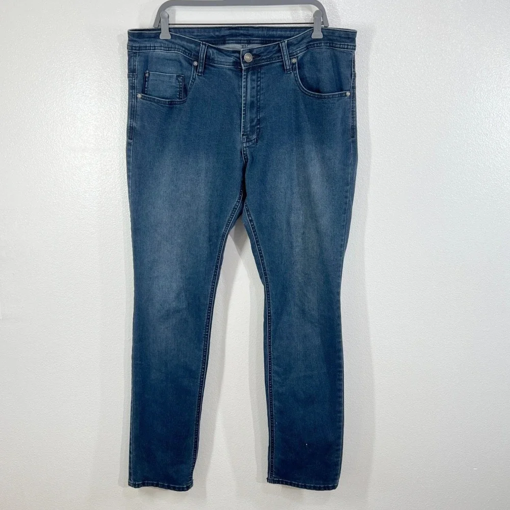 Buffalo David Bitton Axel‎ Slim Stretch Jeans Men's 38x34 Blue Dark Wash Denim